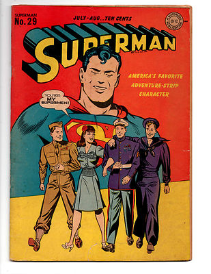 No. 29 Superman Comic Book #29 Jul-Aug 1944, DC