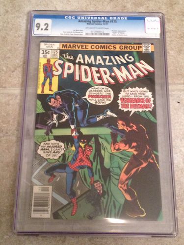 AMAZING SPIDER-MAN #175 CGC 9.2 WHITE PAGES BRONZE AGE PUNISHER EARLY APPEARANCE