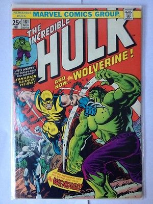 Incredible Hulk 181, *First Wolverine*, FN, Marvel Value Stamp intact