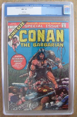Marvel Comics King Size Conan the Barbarian Annual #1 1973 CGC 9.2 White Pages