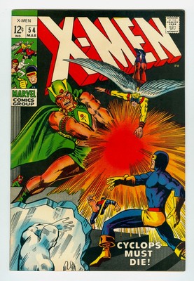 X-Men #54 NM- 9.2 OW pages 1969 Marvel Silver age