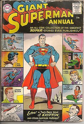 Giant Superman Annual #1 1960 2.5 Condition Square Tight White Pages Silver Key