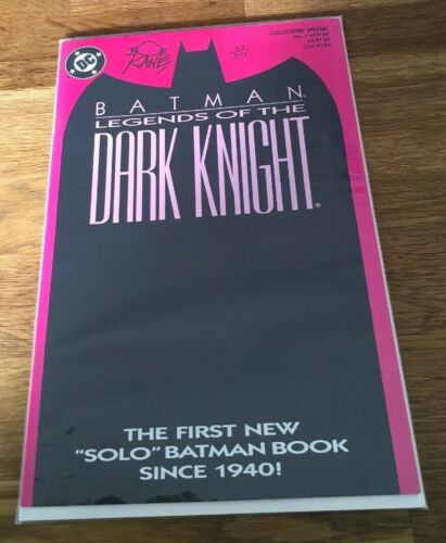 BATMAN : LEGEND OF THE DARK KNIGHT #1 DC 1989 Mint Signed By Bob Kane