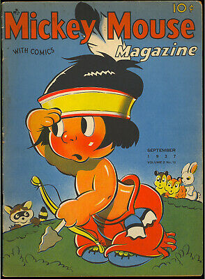 Mickey Mouse Magazine Vol. 2 #12 Platinum Age Walt Disney Comic 1937 VG-FN