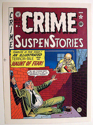 JOHNNY CRAIG EC CRIME SUSPENSE #3 ORIGINAL COLOR COVER PROOF – 1951!