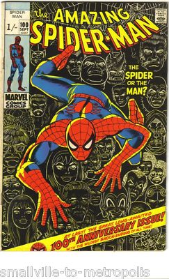 Amazing SPIDER-MAN #100 (Mvl) Anniv issue Key VF- 1971!