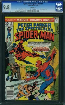 SPECTACULAR SPIDERMAN #1 1976 CGC 9.8 White Pages! World’s Best copy!!!
