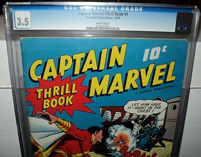 CAPTAIN MARVEL THRILL BOOK #1 (CGC 3.5) WHITE PAGES; 1941 FAWCETT (id#sh02)