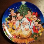 Piatto di Natale Disney Topolino 1986 Sergio Asteriti