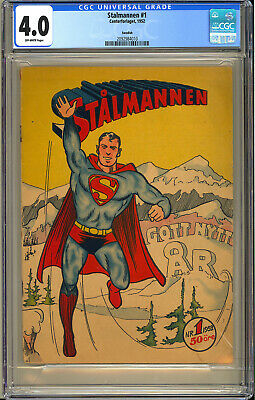 Superman #1 (Swedish Edition) RARE First Issue Stalmannen Comic 1952 CGC 4.0
