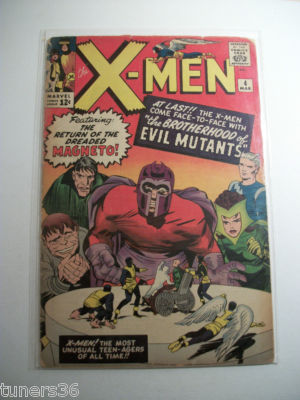 Uncanny X-men #4 1st Magneto Silver Age Low Grade Key