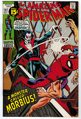AMAZING SPIDER-MAN #101 5.5 OFF-WHITE TO WHITE PAGES BRONZE AGE 1ST MORBIUS