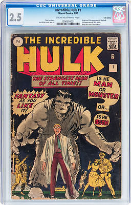 Incredible Hulk #1 CGC 2.5 C/OW Pages U.K Edition Pence Copy
