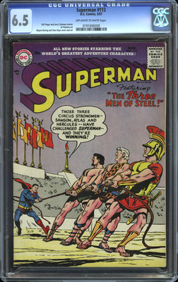 SUPERMAN #112 CGC FN+ 6.5 – Looks VF – Tough early Issue – 1957